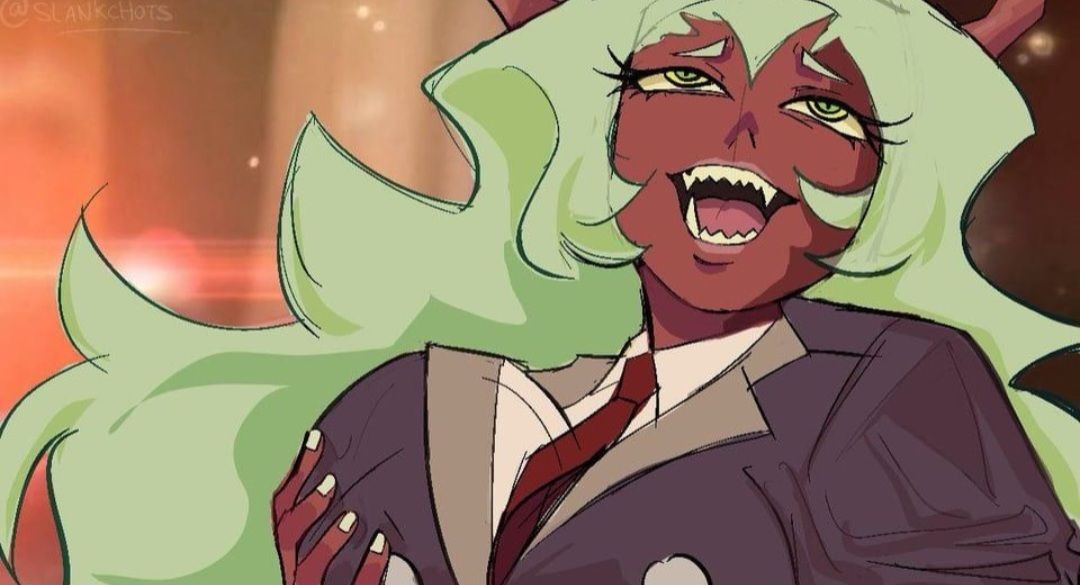 ahe gao, aroused, artist request, big breasts, city boy, demon, meme, panty & stocking with garterbelt, scanty daemon, shitpost, tagme, yumeko grabbing her breast
