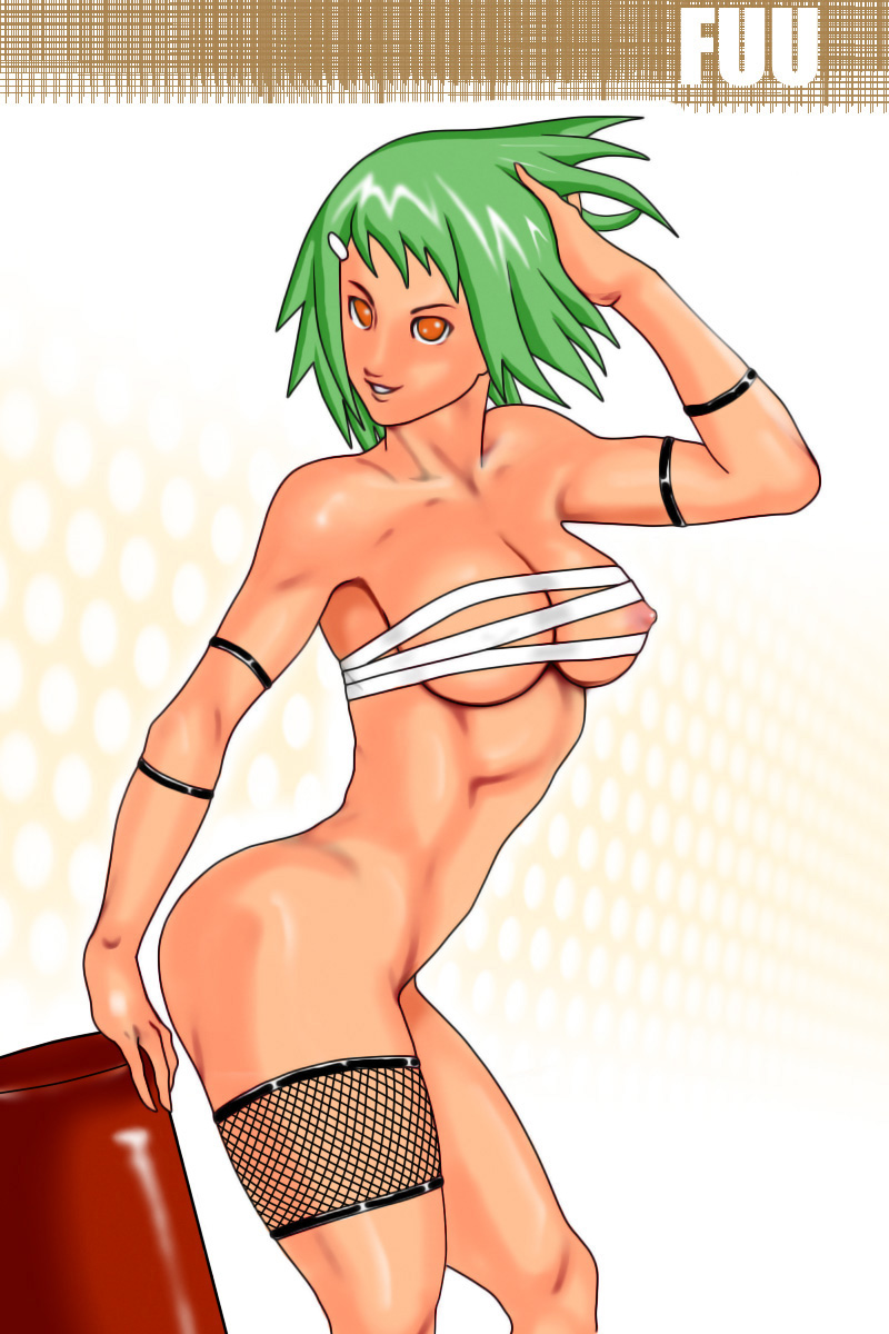 1girls female female_only fuu_(naruto) green_hair naruto naruto_shippuden reydart solo tagme