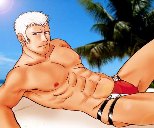 1boy bara human king_of_fighters male male_only muscles solo tagme yashiro_nanakase