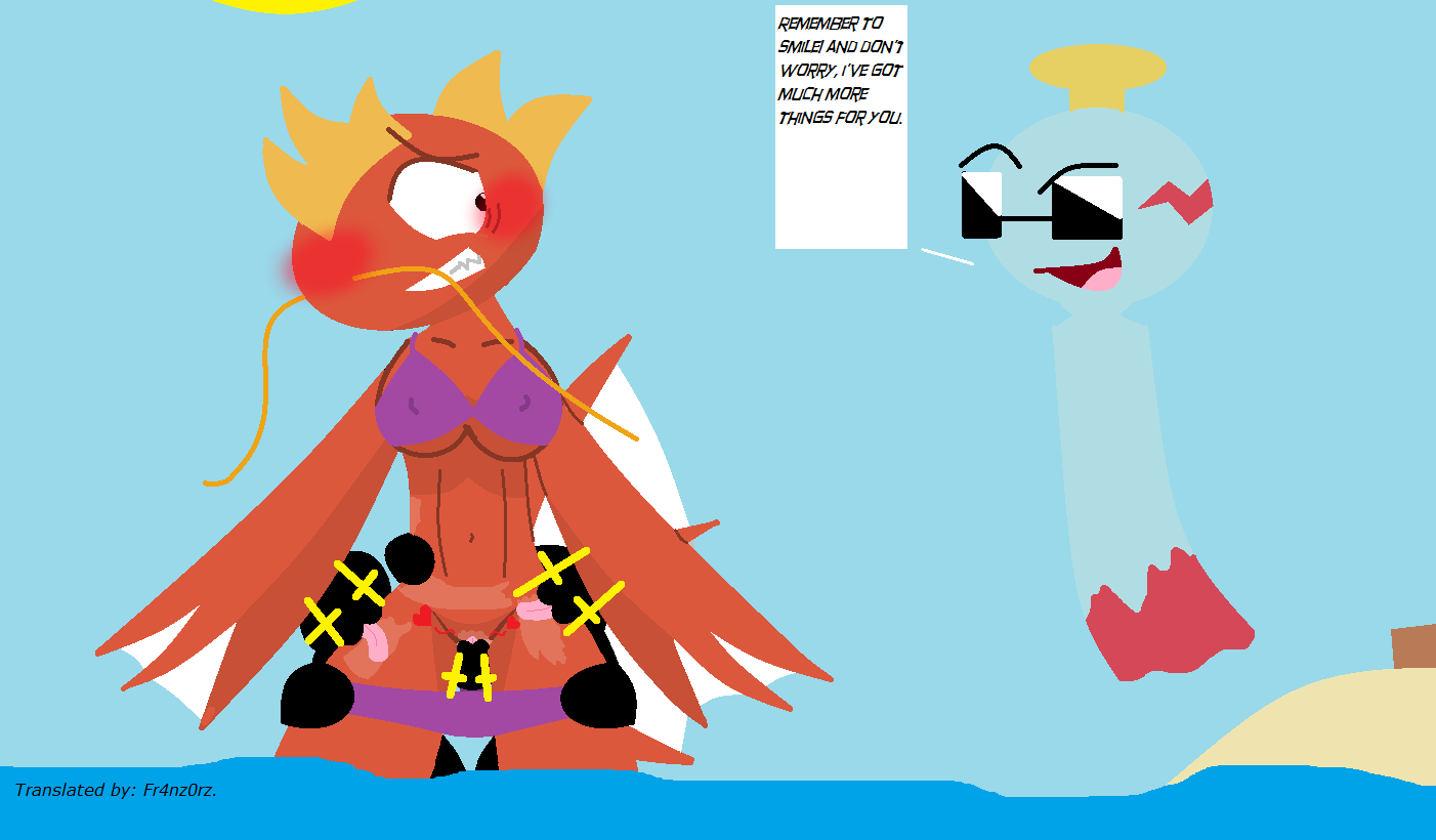 anthro blush chimecho clothes color day female feral flying interspecies magikarp outdoors pokemon tagme vulva water