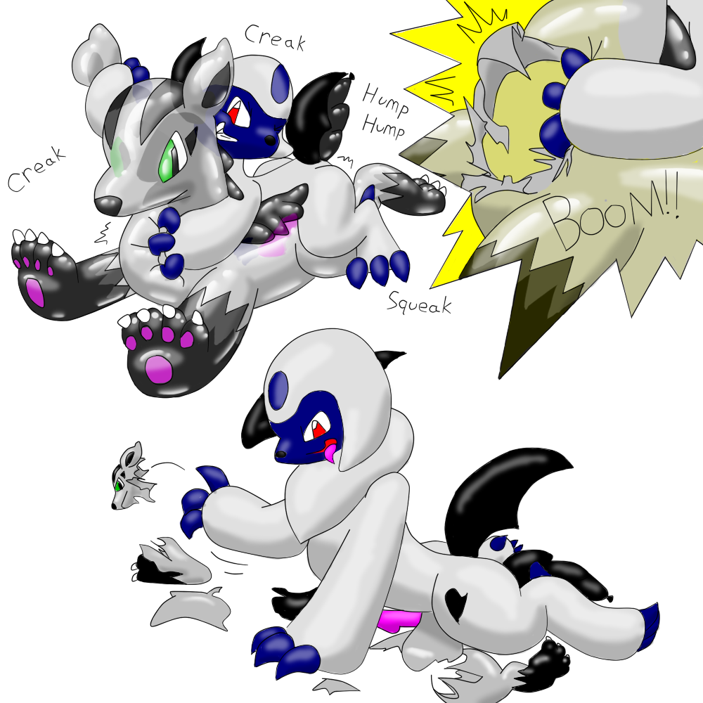 2011 absol balloon balloon-quilava balloon_fetish balloon_popping humping mightyena nintendo penis pokémon_(species) pokemon pokemon_(species) tagme