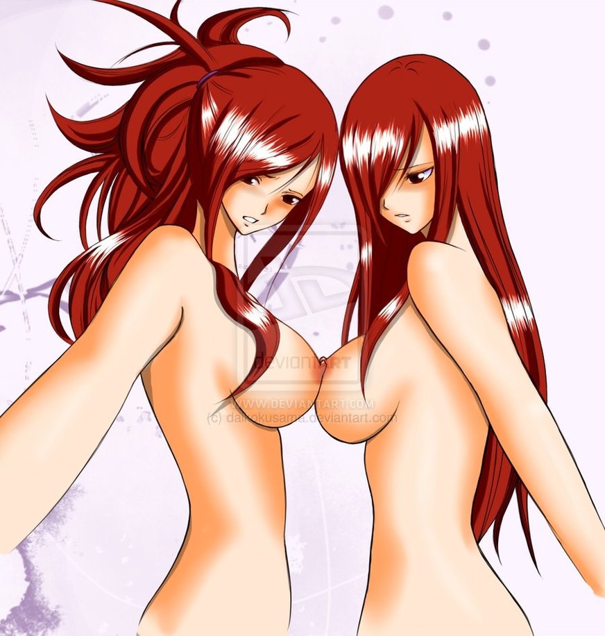 2girls daikokusama duo erza_knightwalker erza_scarlet fairy_tail multiple_girls tagme