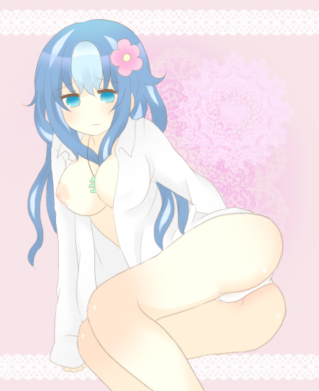 1girls artist_request blue_hair happy_tree_friends humanized petunia petunia_(htf) solo tagme