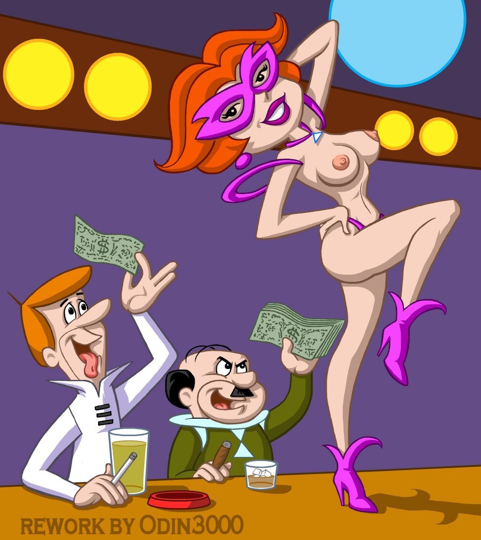 boss_(supervisor) george_jetson hanna-barbera high_heel_boots high_heels jane_jetson money mr._spacely nipples nude odin3000 red_hair smile stripper the_jetsons