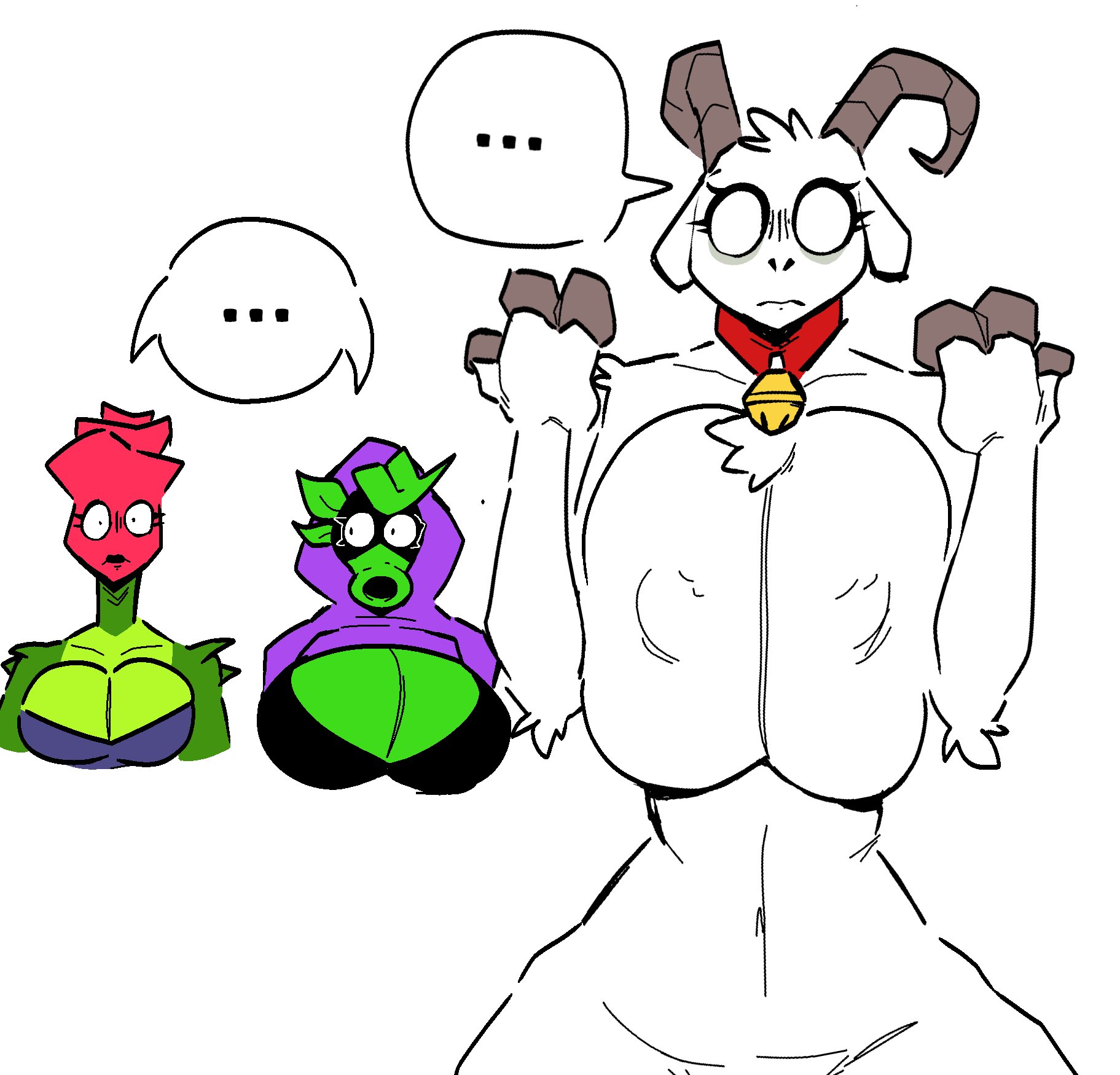 1girls, anthro, anthrofied, ass, ass focus, big breasts, breasts, female, flora fauna, furry, goat, goat (pvz), goat girl, green shadow (pvz), hcyclops66, peashooter (pvz), plant, plant girl, plant humanoid, plantie, plants vs zombies, plants vs. zombies, popcap games, pussy, rose (pvz)