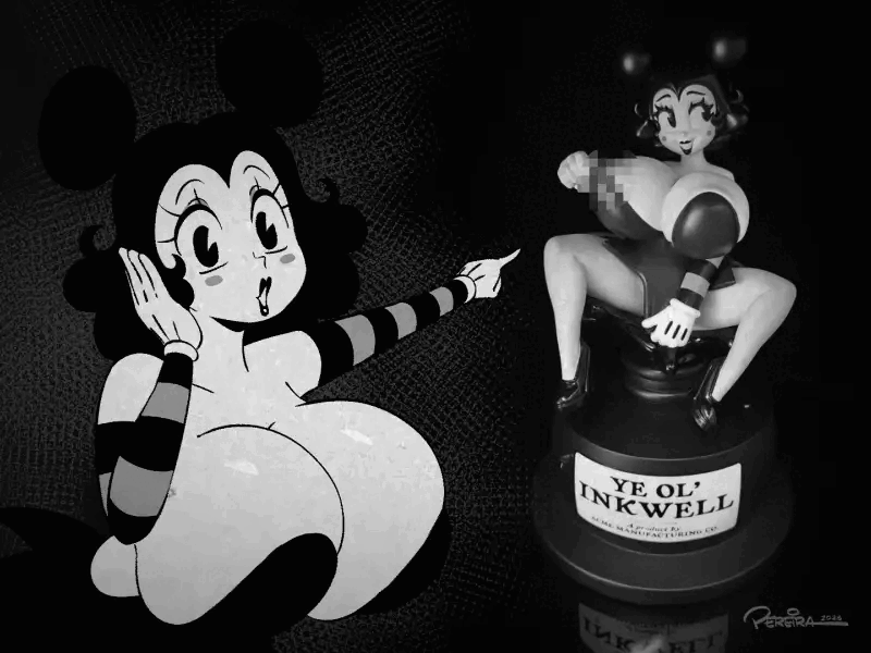 ?, 1girls, 2026, 4:3, animated, ass, between breasts, big breasts, black and white, blush, bouncing breasts, breasts, cartoony, cleavage, clothed, dress, female, female focus, huge breasts, huge butt, huge thighs, jiggling breasts, joaoppereiraus, larger female, lipstick, merchant, monochrome, original, original character, rubberhose, sally mcboing, smile, tagme, thick legs, thick thighs, toon, toony, toy