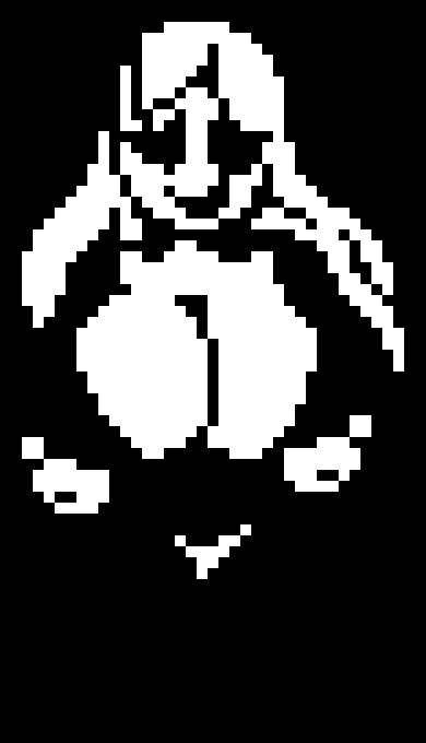 big breasts, black background, breasts, fem gaster, female, female only, gaster, hair, holding own breasts, long hair, moronicpixels, pixel art, solo, solo female, tagme, undertale, undertale (series), white hair, xenias98