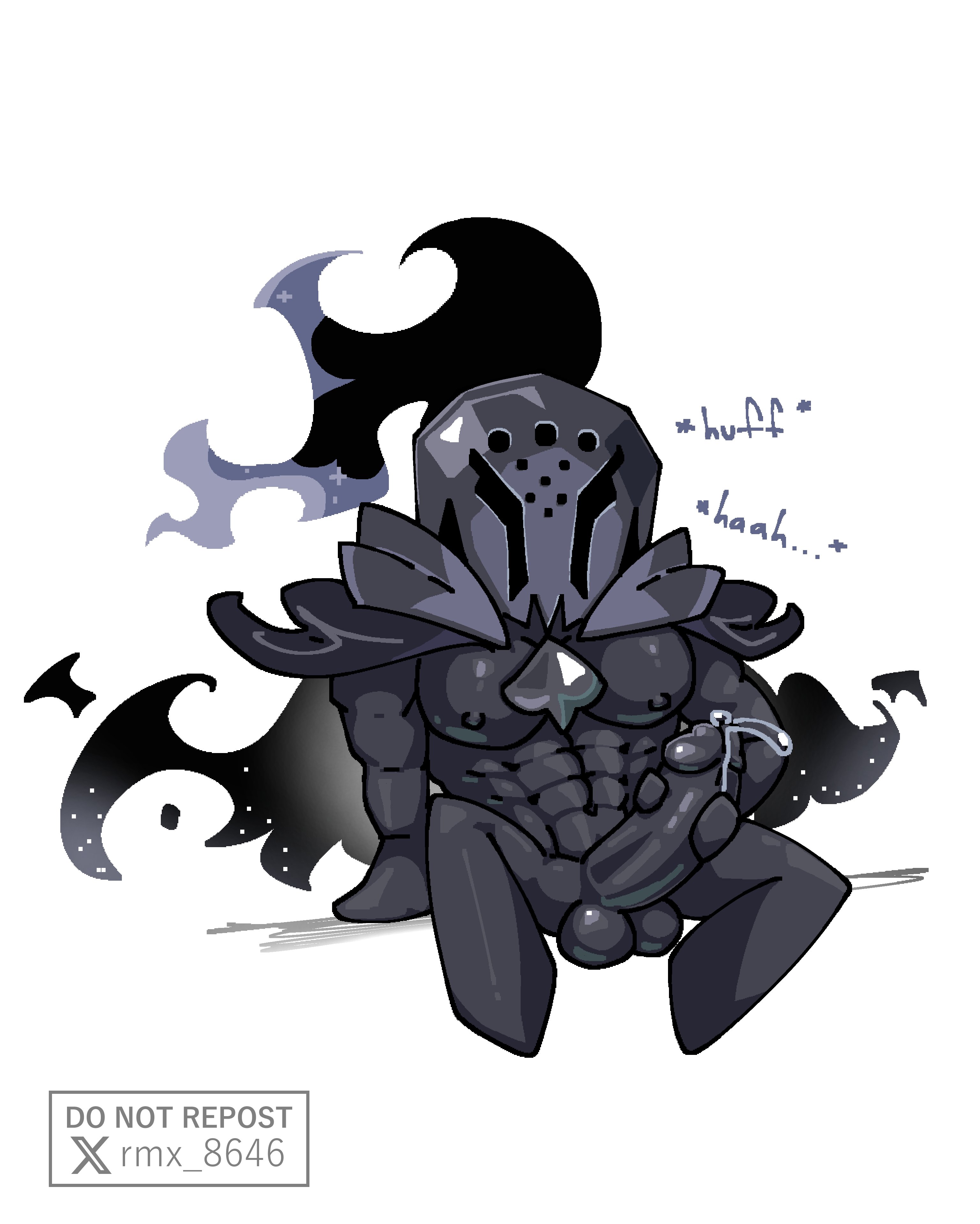 armor, bara, big breasts, big penis, cock, cookie run, cookie run kingdom, fapping, jerking, male, male focus, male only, masturbation, muscles, muscular, muscular male, penis, silent salt cookie, solo, solo focus, solo male
