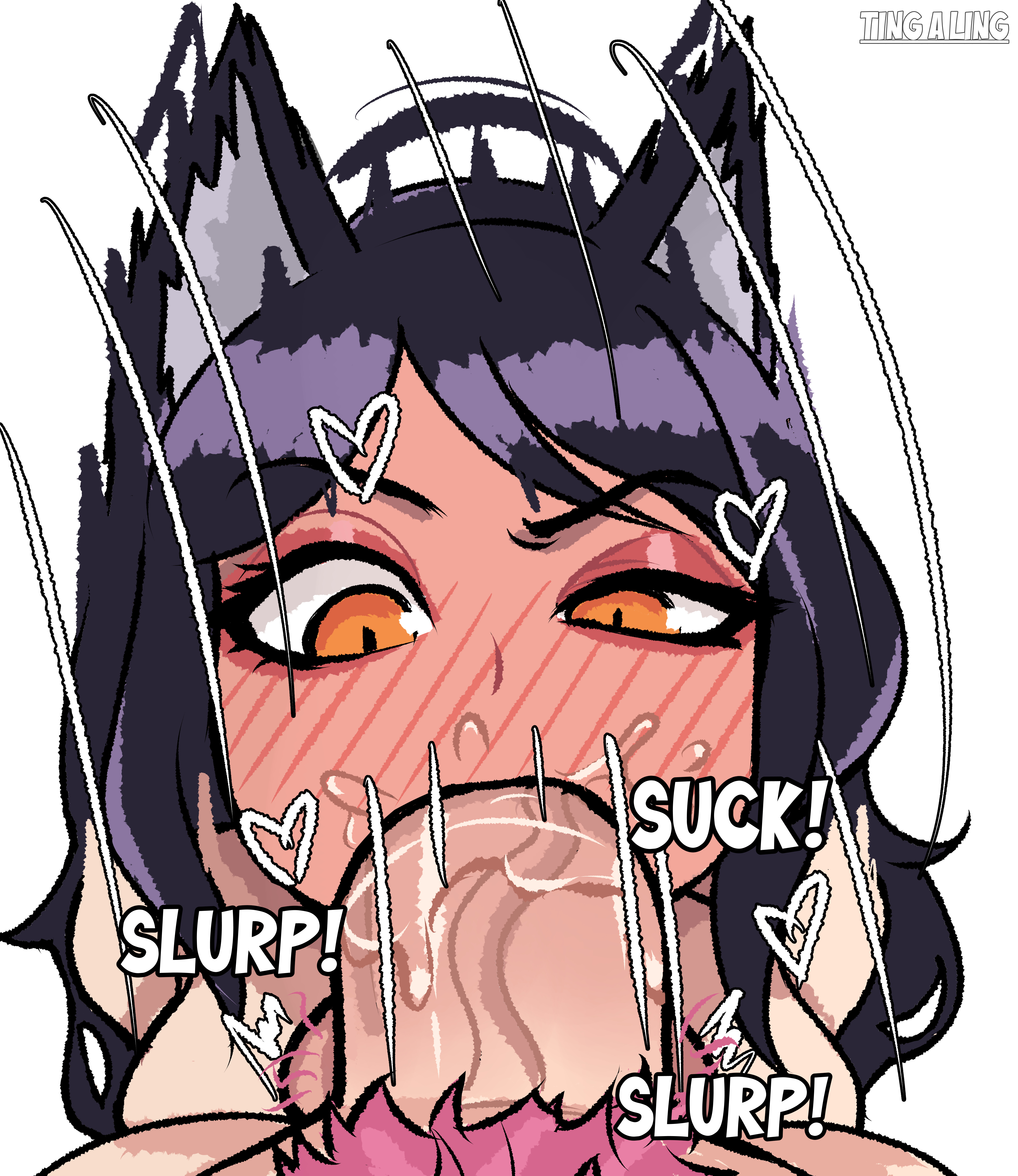 1futa, 1girls, 2xko, ahri, ahri (league of legends), blowjob, cock, fellatio, female, futa with female, futanari, league of legends, leaking, oral, precum, sweat, tagme, tingalinguy, vein, veiny penis, vi
