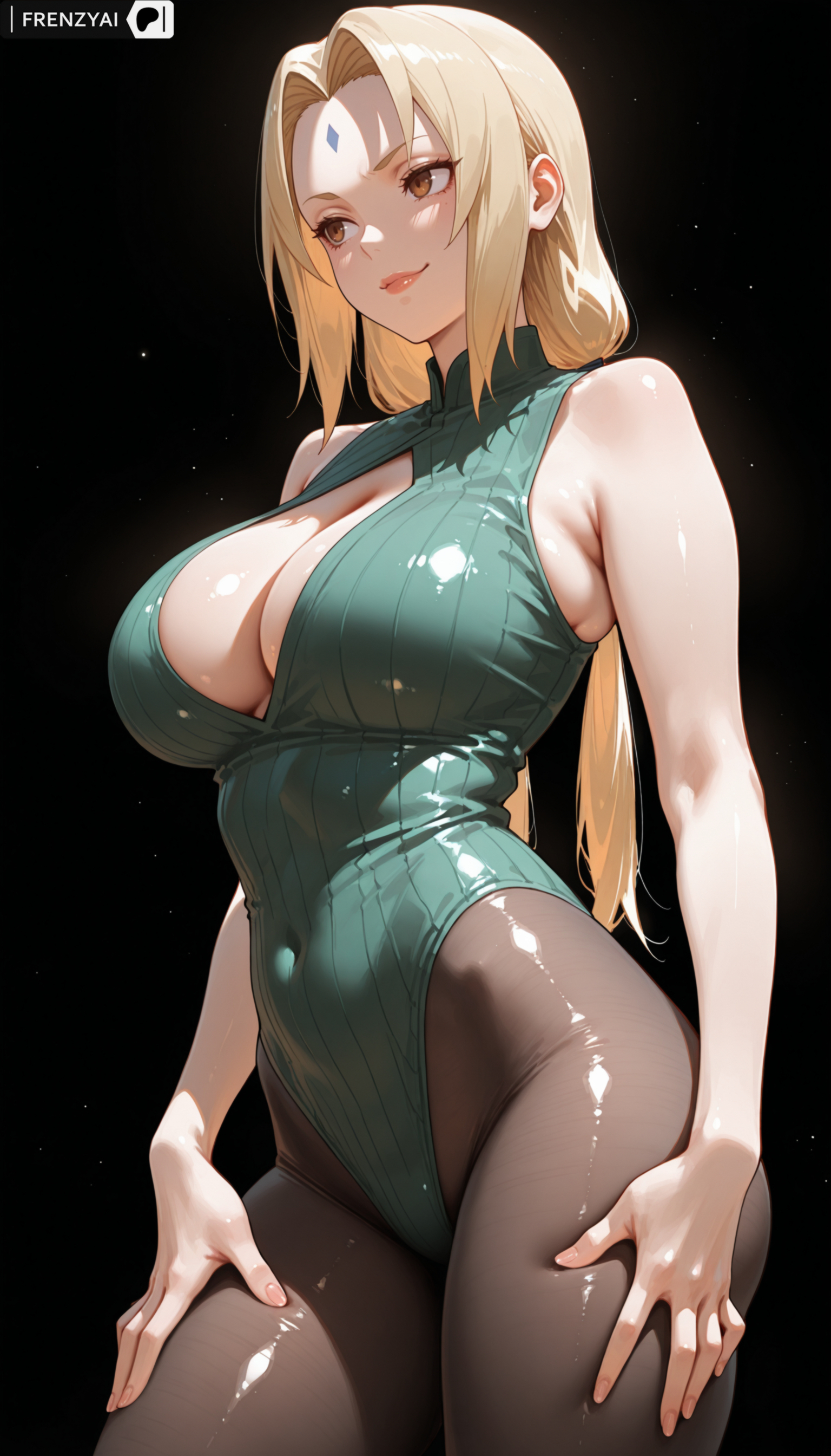 ai generated, female, frenzyai, naruto, naruto (series), posing, sexy body, standing, tsunade