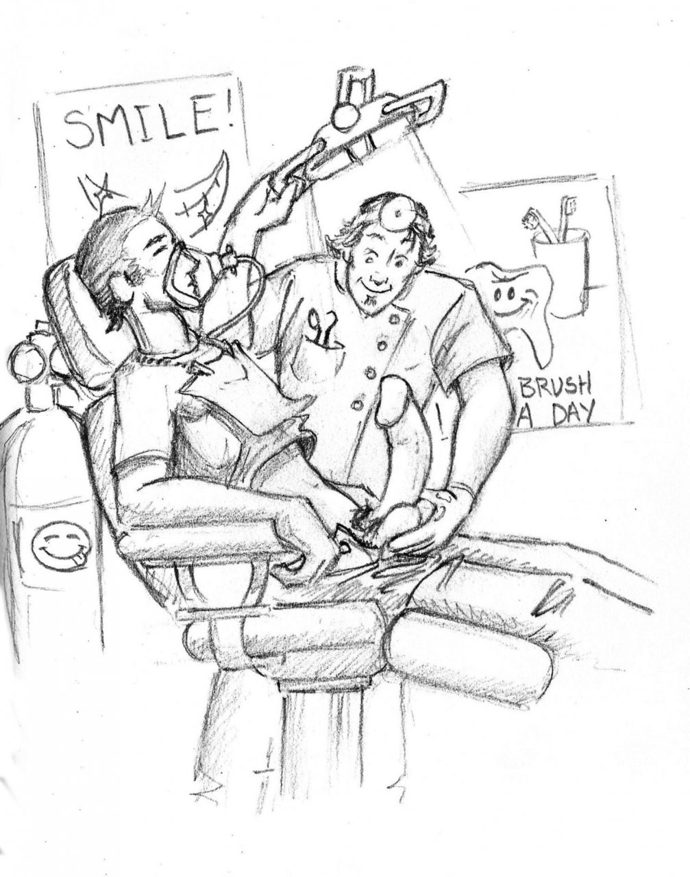 adjusting_light balls big_penis bondage closed_eyes cupping_balls dentist doctor drugged erection fun gloves labcoat large_penis latex laughing_gas looking_at_penis male male_only medical monochrome oxygen_mask oxygen_tank pants_open penis penis_out shirt_up smile teeth testicles toothbrush touching_penis unconscious unprofessional_behavior yaoi