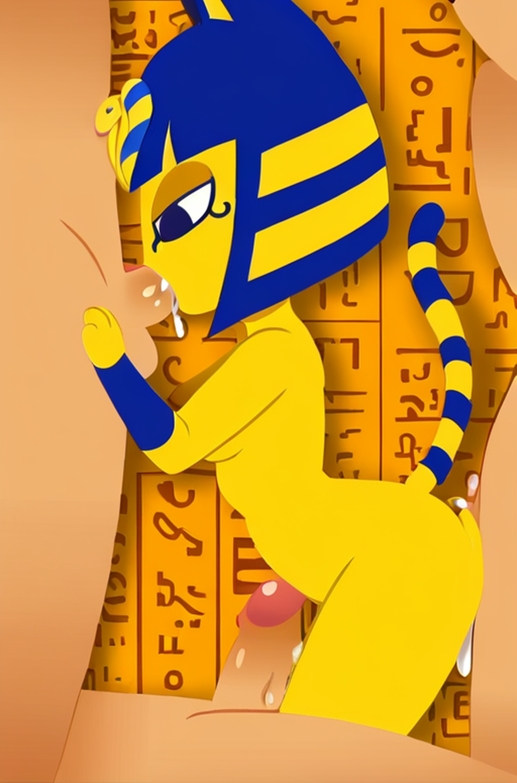 1girls, 3boys, accurate art style, ai generated, anal sex, animal crossing, ankha, ankha (animal crossing), ankha zone, ass, breasts, cat ears, cum, cum in ass, cum in mouth, egyptian, egyptian female, enjoying, female, gangbang, half-closed eyes, male, multiple boys, multiple males, multiple penises, naked, naked female, naked male, no clothes, nude, nude female, nude male, oral sex, penis, petite, spitroast, tail