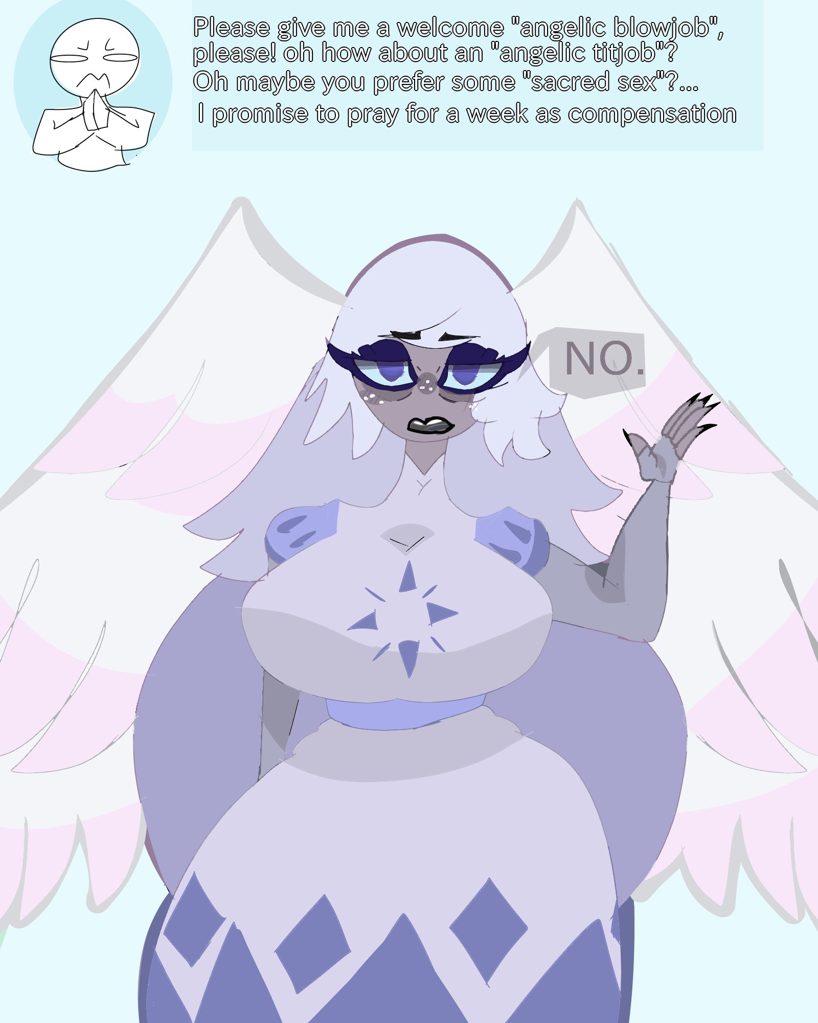 big breasts, breasts, emily (hazbin hotel), exhausted, female, hazbin hotel, smooyt, tired expression, tired eyes, wide hips