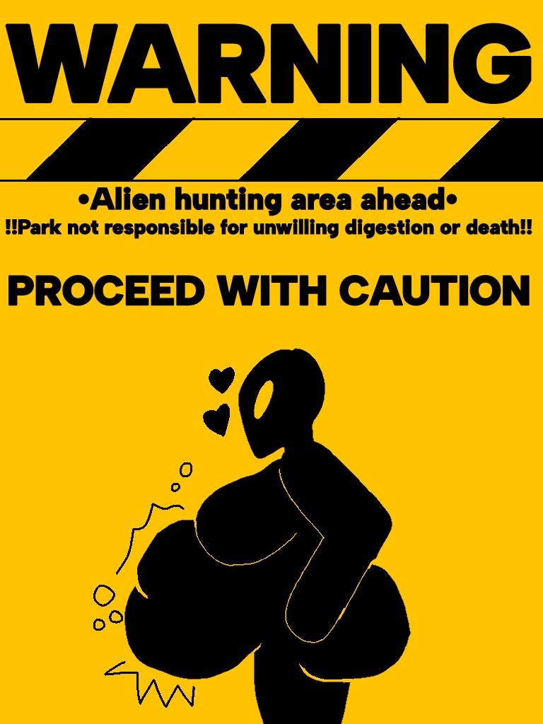 alien, alien girl, alien pred, ass, big ass, big breasts, big butt, breasts, digesting prey, digestion, female, female pred, grey alien, loving it, pictogram, unwilling prey, vore, vore belly, warning sign, warning sign person