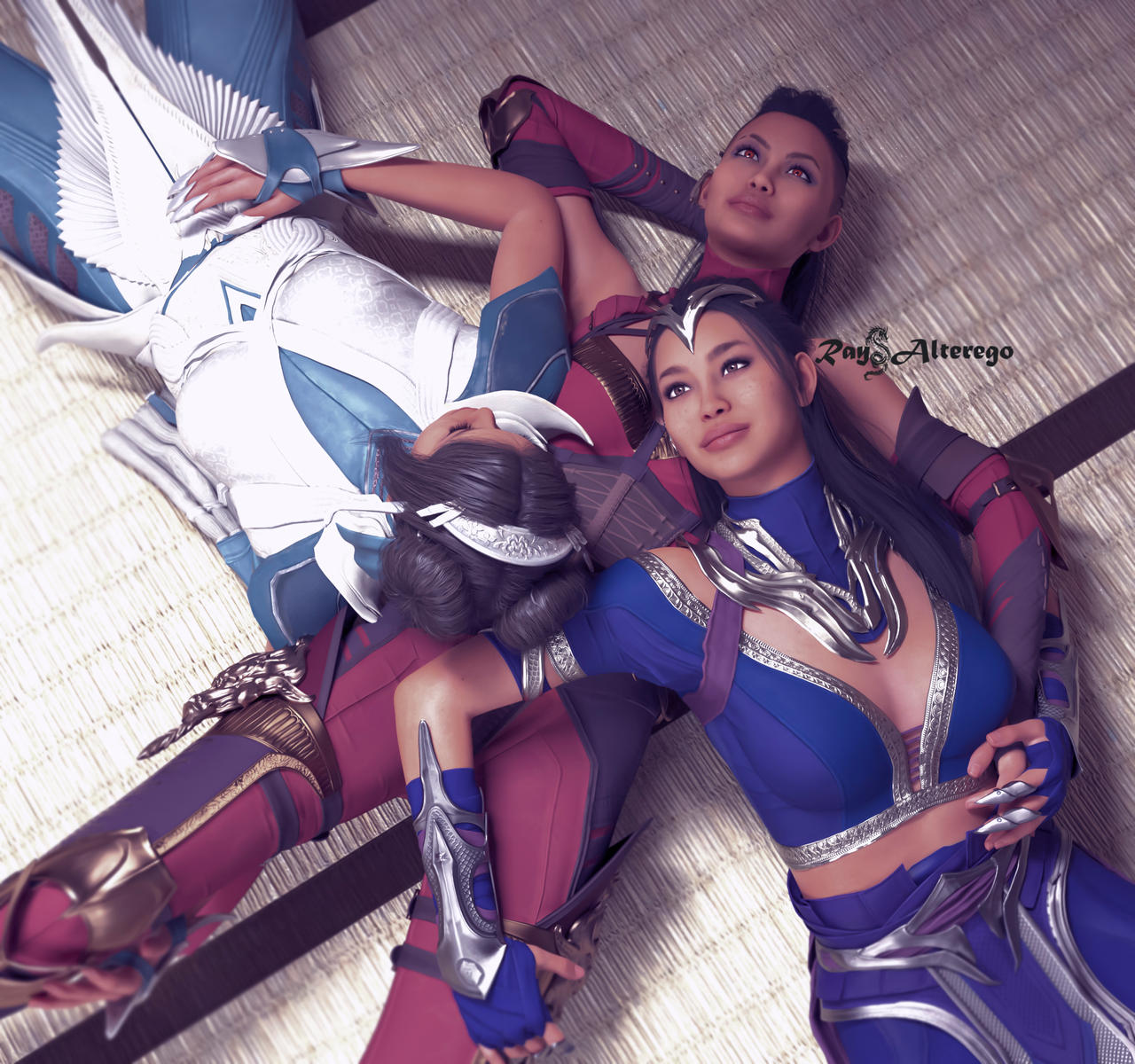 3d 3girls black_hair breasts curvaceous curves curvy curvy_figure dark_hair edenian female hips hourglass_figure incest kitana kiteena kunoichi legs light-skinned_female light_skin mature mature_female mileena mortal_kombat mortal_kombat_1_(2023) netherrealm_studios ninja princess rayalterego23 sisters slim_waist tarkatan thick thick_hips thick_legs thick_thighs thighs titan_kitana twincest twins voluptuous waist wide_hips yuri