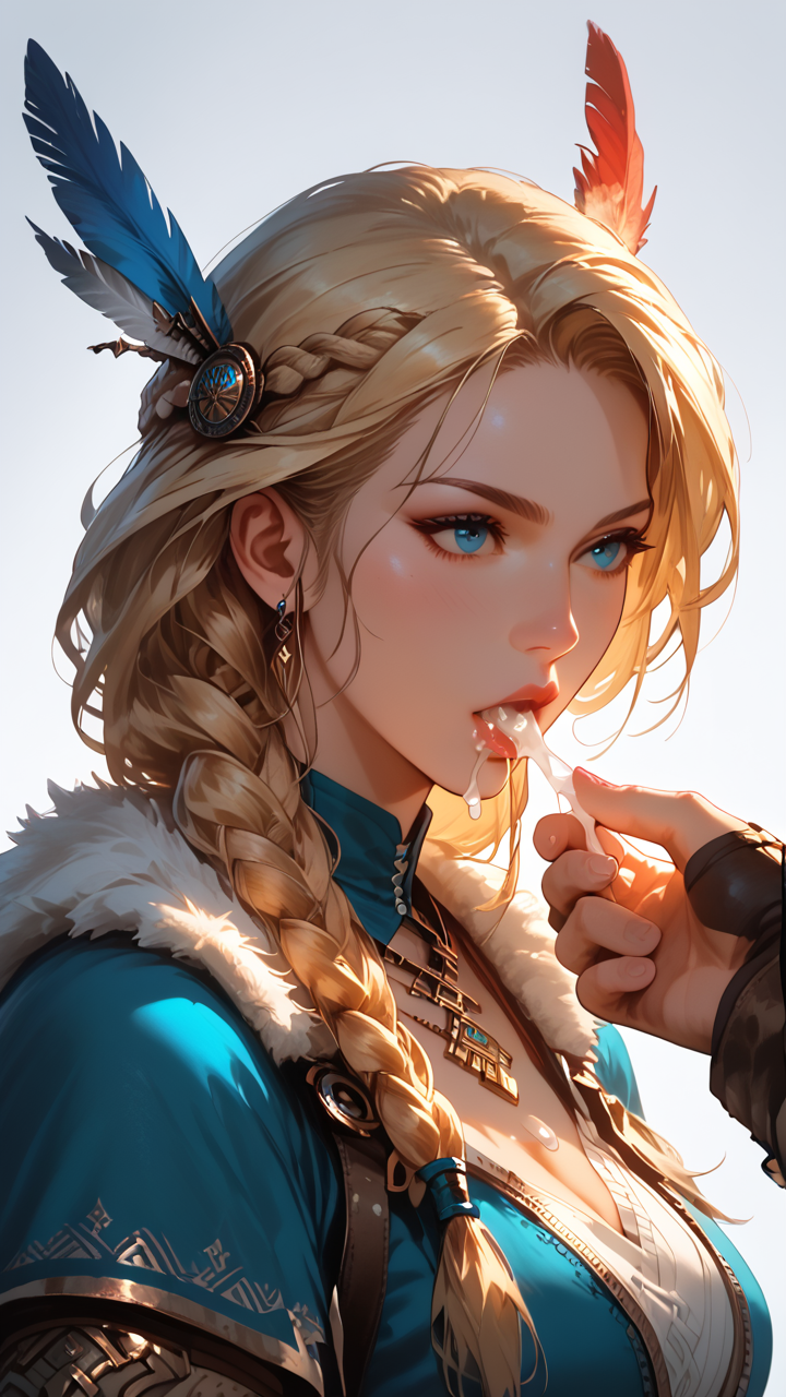 ai_generated blue_eyes cum_in_pussy cute cute_face eyes eyes_open female female_only viking_female