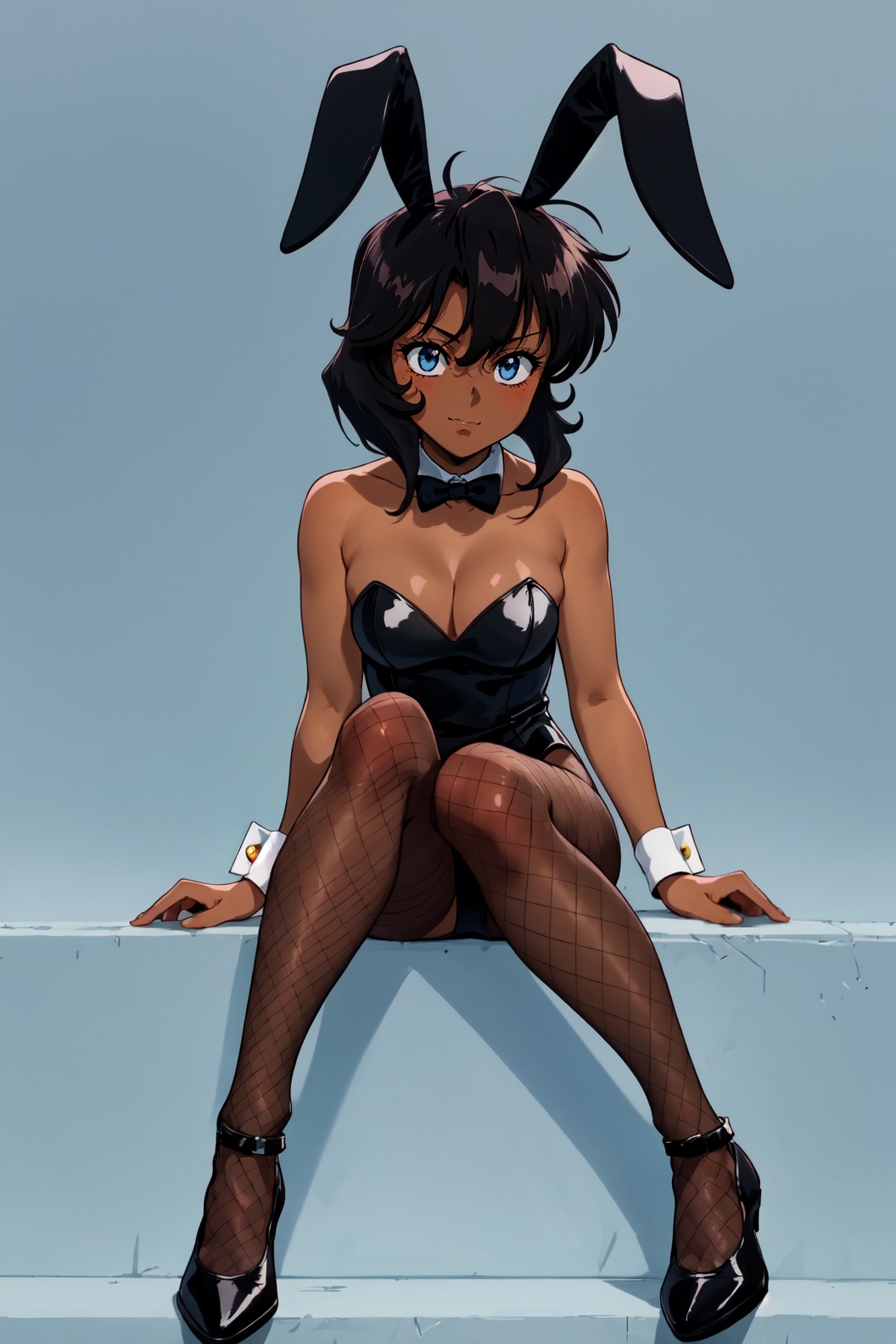 ai_generated black_hair bunnysuit gunsmith_cats rally_vincent tagme