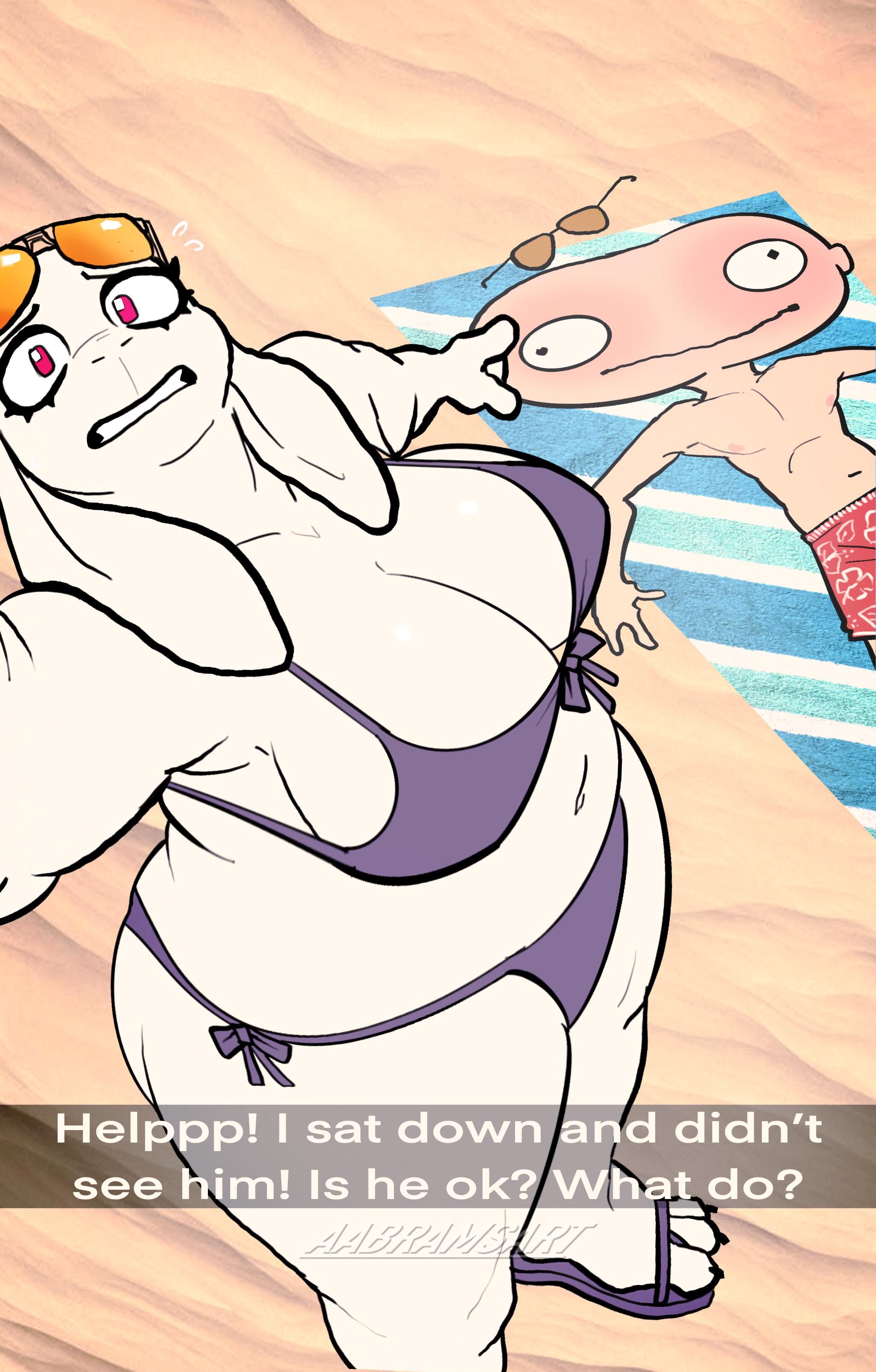 1boy, 1girls, 3 fingers, aabramsart, after facesitting, anthro, ass, beach, big ass, big boobs, big breasts, big butt, big tits, bikini, bikini bottom, bikini top, boobs, breasts, butt, caption, caption box, captioned, cleavage, clothing, female, funny, goat, goat ears, goat girl, goat humanoid, hi res, huge ass, huge boobs, huge breasts, huge butt, huge tits, humor, male, monster, monster girl, phone view, purple bikini, purple bikini bottom, purple bikini top, red eyes, text, tits, toriel, undertale, undertale (series)