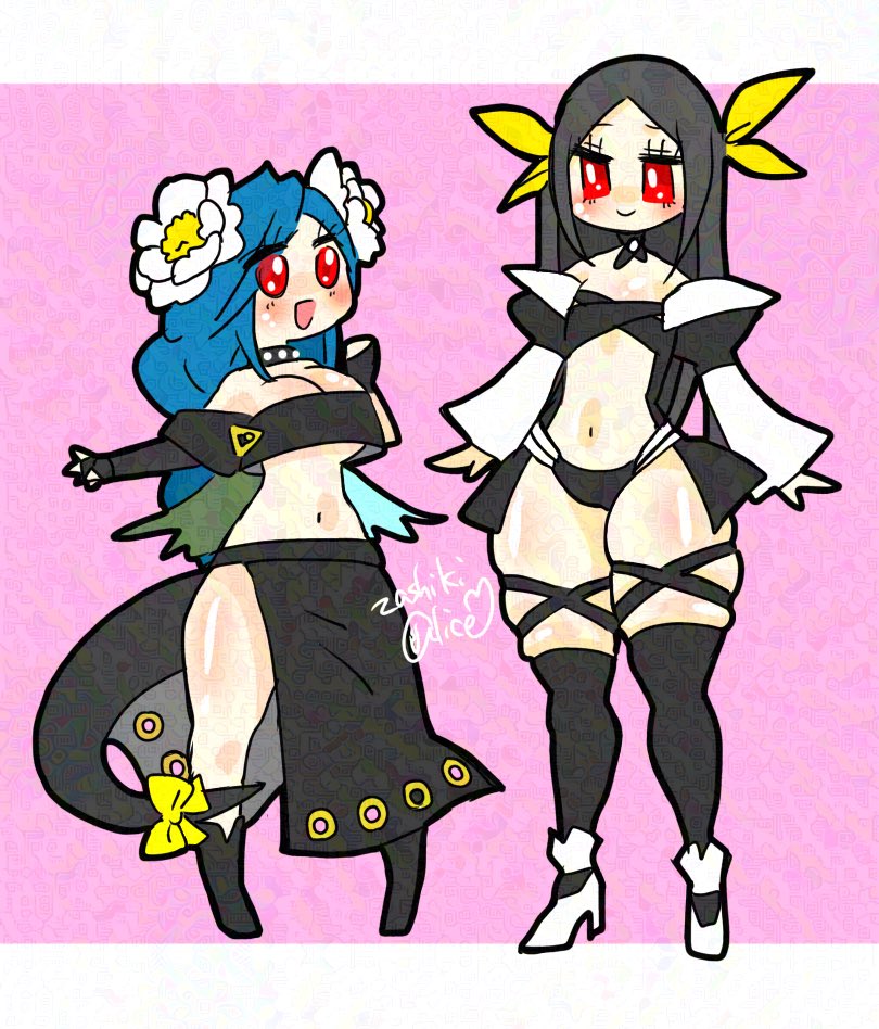 arc_system_works clothes_swap dizzy_(guilty_gear) female guilty_gear guilty_gear_strive queen_dizzy testament_(guilty_gear) thick_thighs tight_clothing tight_fit zashikialice