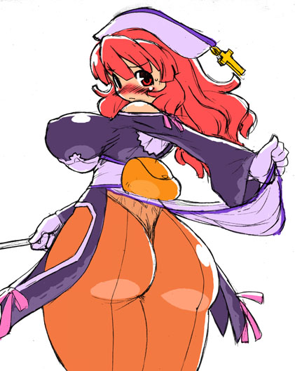 ass behind_view big_ass la_pucelle_tactics large_ass looking_back nippon_ichi_software priere red_hair