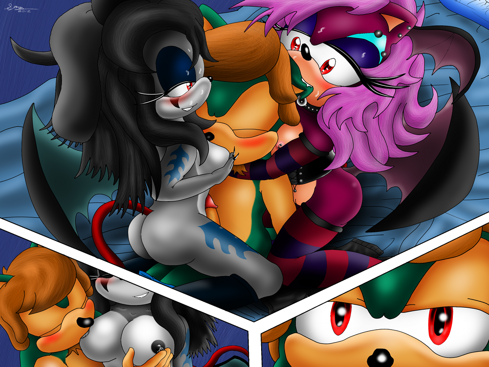 anthro ass big_breasts bigdon1992 breasts comic dark ear female fur furry hair hedgehog kaijufreak lactation lagomorph long_hair male milk nipples nude original_character penis pussy rabbit sega sex skull sonia_the_hedgehog sonic_(series) straight succubus threesome tongue uncensored vaginal_penetration