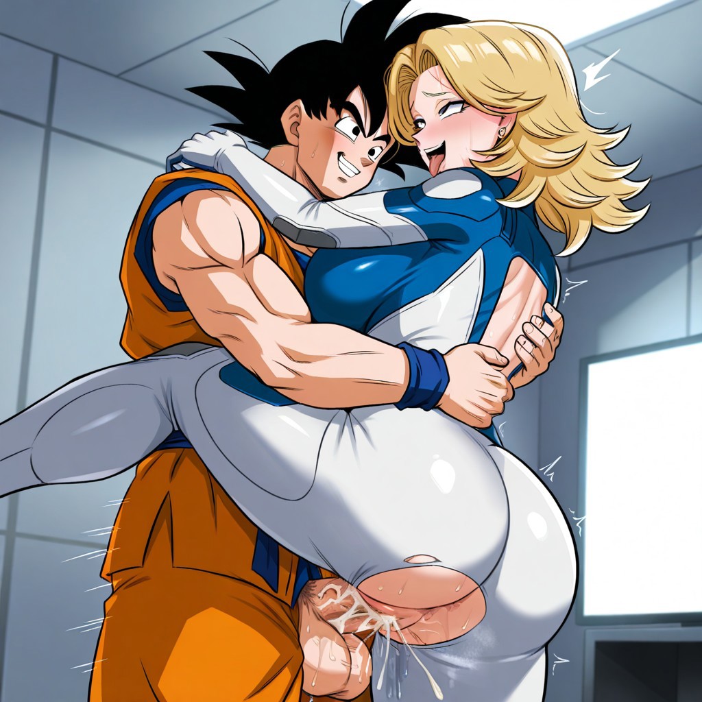 1boy 1girls ai_generated ass big_penis bodysuit breasts carried carrying cheating_husband cheating_wife crossover cum_in_pussy cumshot dragon_ball dragon_ball_super dragon_ball_z excited_for_sex female goku grabbing_back hold_legs horny_female horny_male huge_ass indoors invisible_woman invisible_woman_(marvel_rivals) marvel_rivals netorare nice_ass ntr on_top on_top_of_penis son_goku squeezing_ass sue_richards sue_storm torn_bodysuit vaginal_penetration