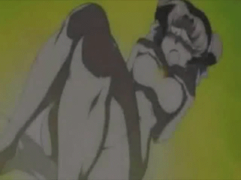 animated, blush, breasts, closed eyes, endured face, erection, futa transformation, futanari, genital growth, intersex, iyashite agerun saiyuuki, lowres, nipples, nude, open mouth, penis, penis emerging from pussy, penis growth, pussy, spread legs, transformation, uncensored
