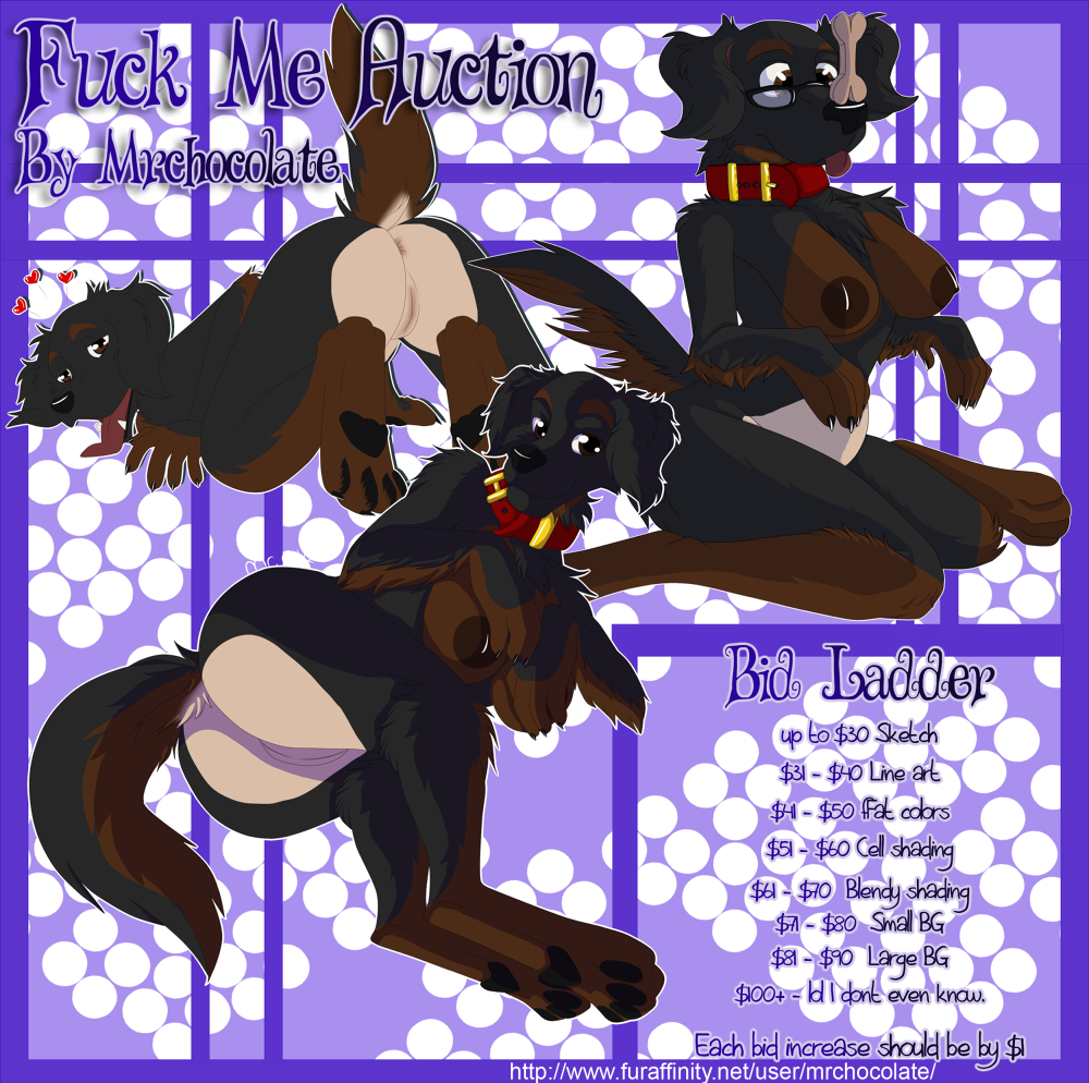 auction aysu breasts canine collar canine female fursona mrchocolate mutt nude pussy solo