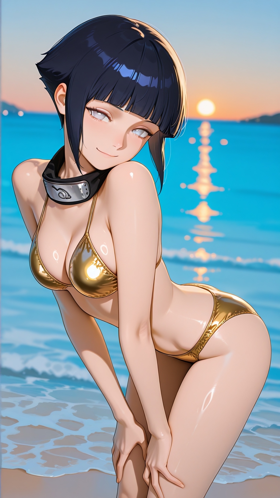1girls 2d ai_generated areolae armpit bare_arms bare_legs bare_shoulders belly bikini bikini_bottom bikini_top black_hair blunt_bangs chest curvy curvy_figure cute cute_face dark_hair detailed eyelashes eyeshadow female female_only fit fit_female focus hair high_quality hime_cut hyuuga_hinata hyuuga_hinata_(genin) legs light-skinned_female light_skin lips lipstick makeup mascara medium_breasts naruto naruto_(series) nero100 outdoors outside pale-skinned_female pale_skin perky_breasts posing purple_hair seductive seductive_look short_hair sidelocks skinny skinny_female straight_hair swimsuit swimwear tagme teen teen_girl teenage teenage_female teenage_girl thighs thin_waist