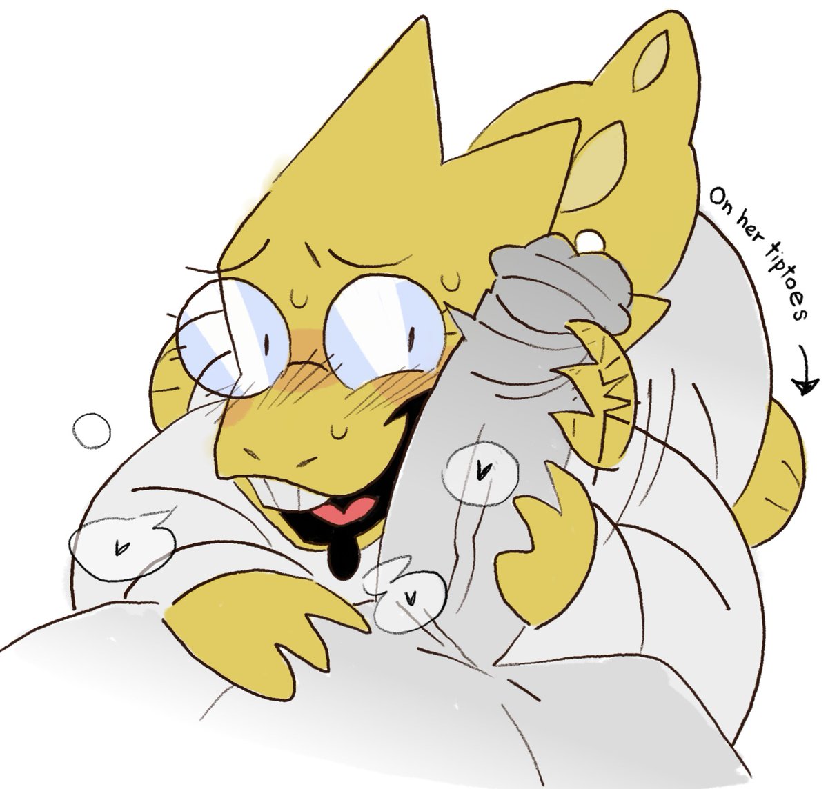 alphys, alphys (deltarune), alphys (undertale), cock hungry, cock worship, deltarune, real saming, straight, undertale
