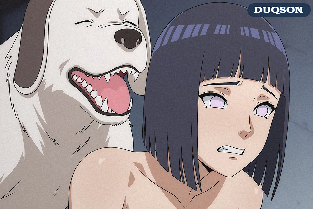 1girls, bestiality, boruto: naruto next generations, canine, dog, duqson, feral, hyuuga hinata, naruto, nude, uzumaki hinata