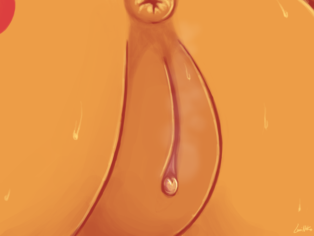 2014 anus applejack_(mlp) back_turned clitoris close-up cutie_mark equine female friendship_is_magic fur horse lumineko mammal my_little_pony orange_fur pony presenting pussy smooth_skin sweat vaginal_winking