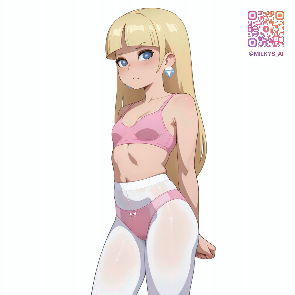 2d, ai generated, blonde hair, blue eyes, cartoon, disney, female, female focus, female only, gravity falls, pacifica northwest, panties, pantyhose, pink underwear, underwear, white pantyhose