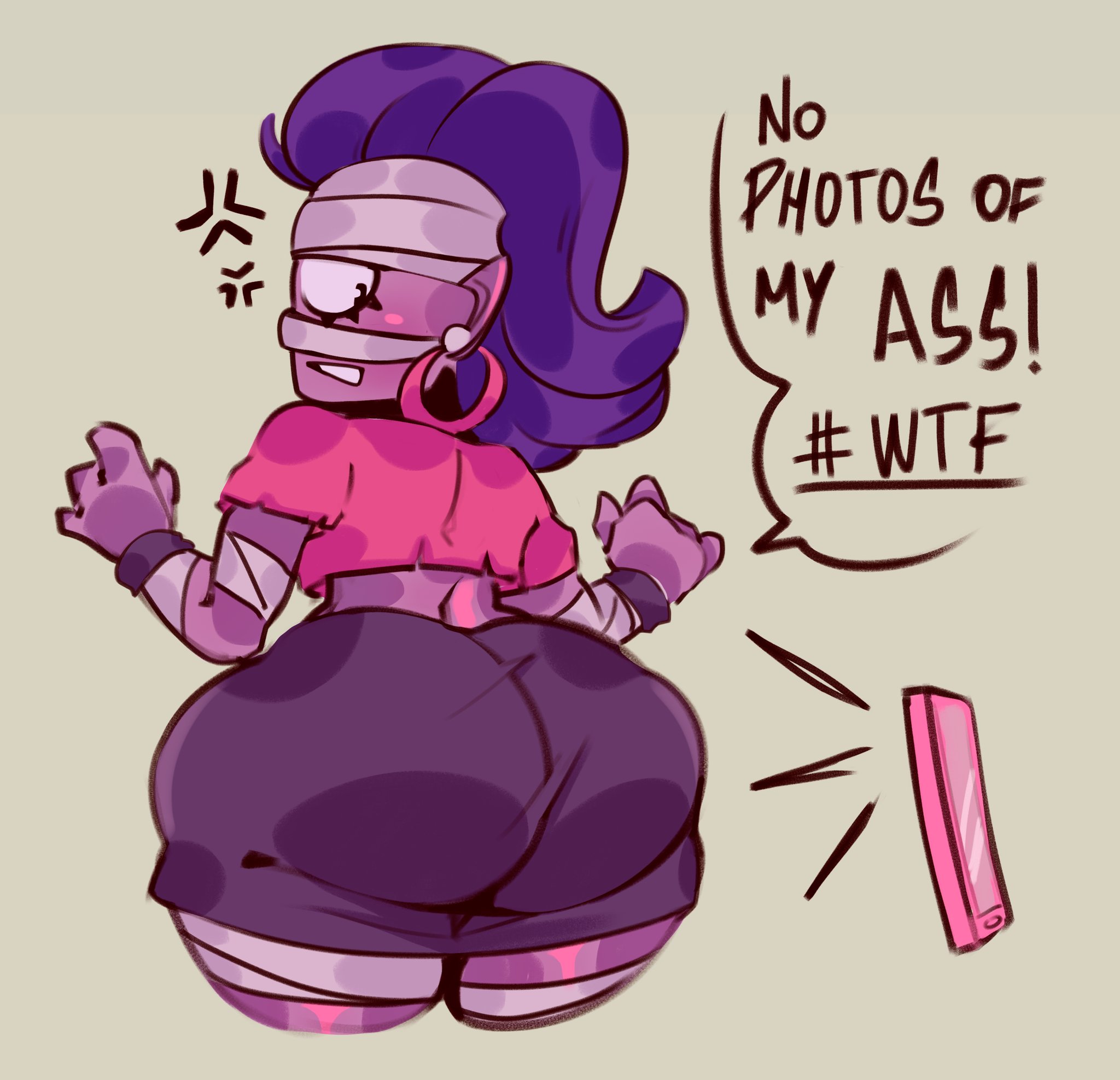 brawl stars, emz (brawl stars), female, hangedc (artist), tagme