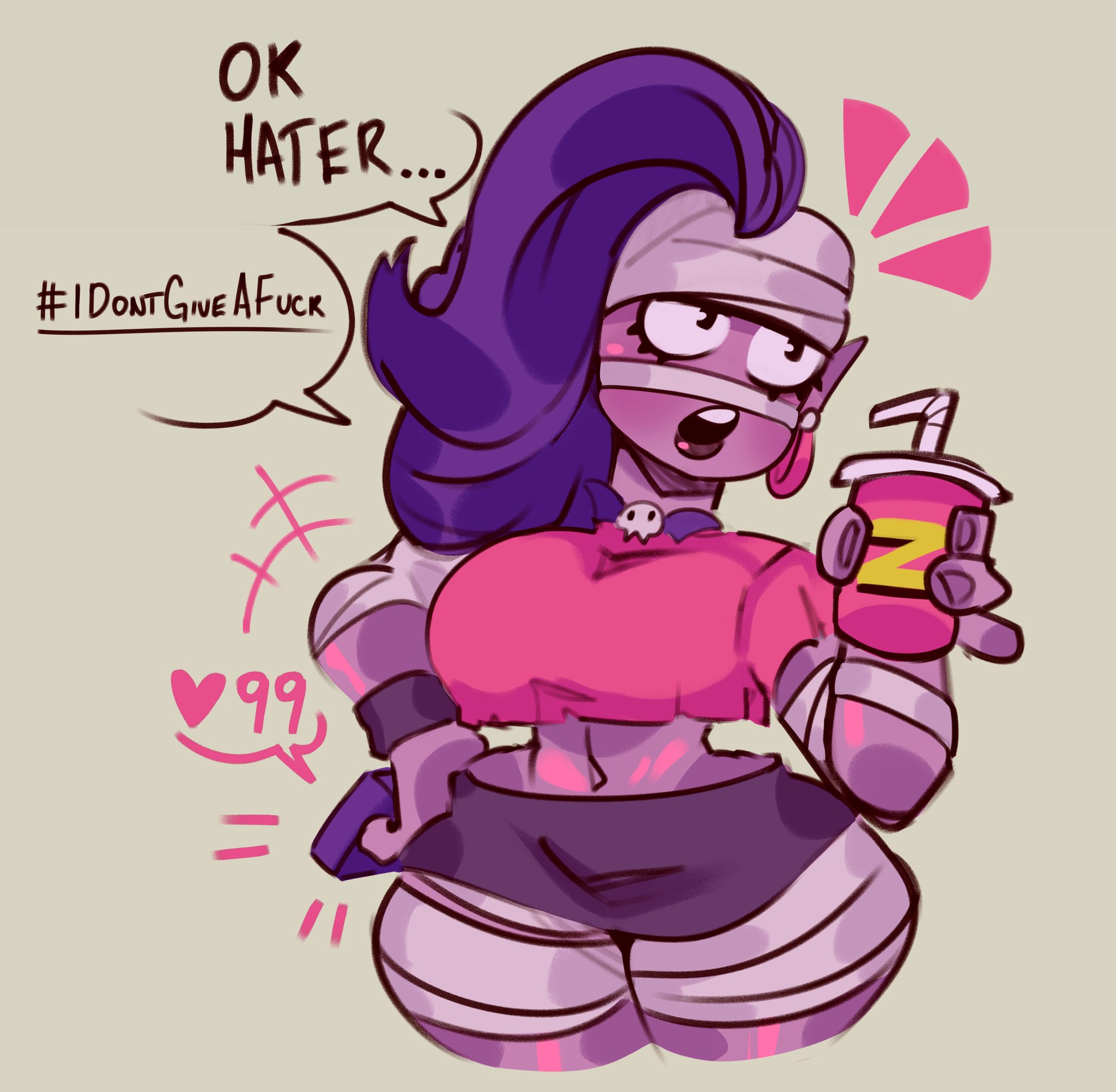 brawl stars, emz (brawl stars), female, hangedc (artist), tagme