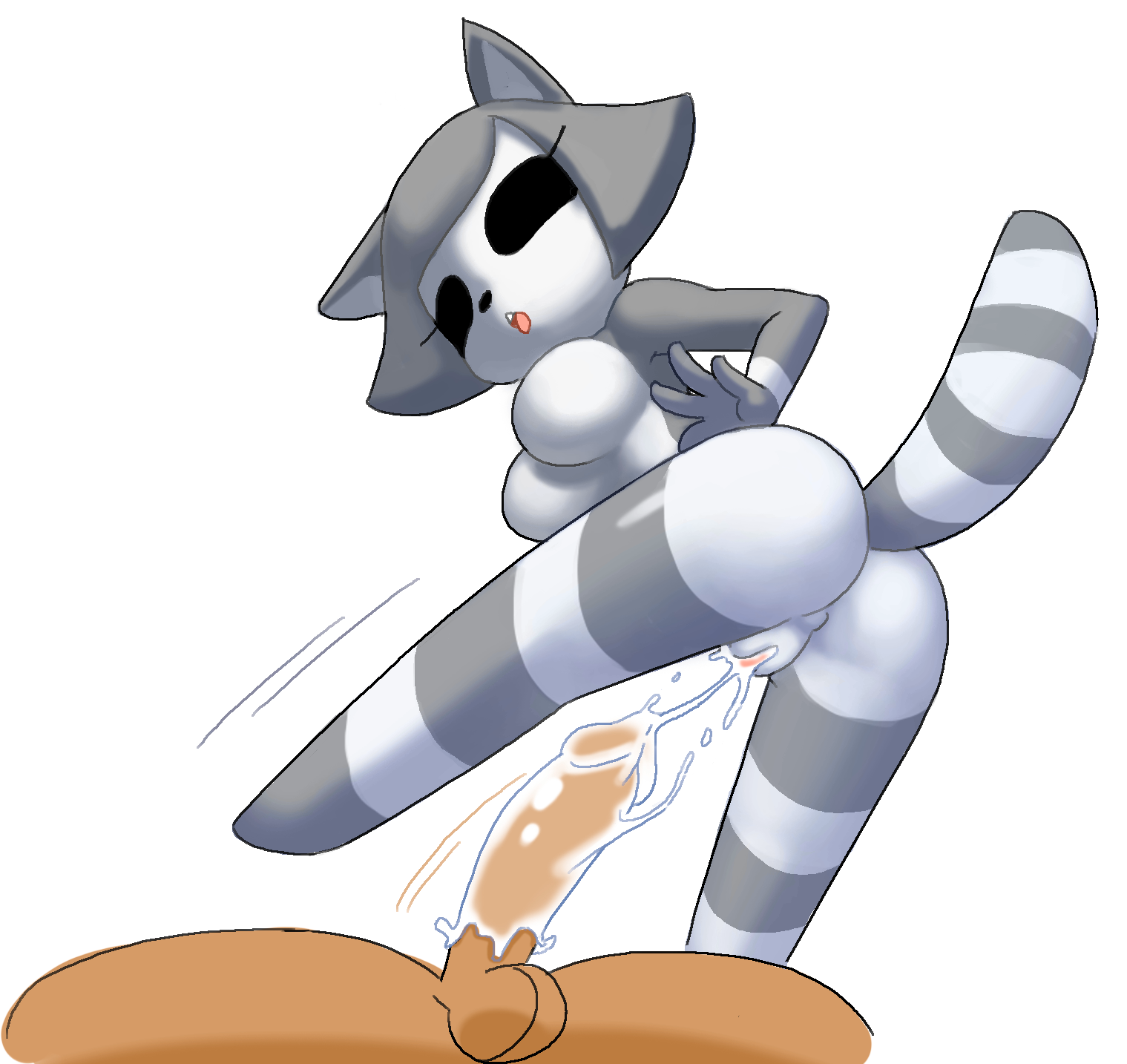 cum, female, furry, knock cloud man, lingerie pattern pets, minus8, pussy, rear view, simple background, straight, tagme, vaginal sex