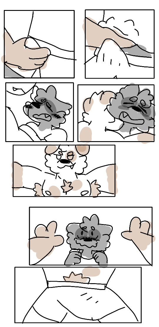 armpit_hair bite body_hair canid canine canis clothing domestic_dog dominant dominant_male erection erection_under_clothing genitals invalid_tag male male/male mammal penis procyonid raccoon submissive submissive_male touching_penis