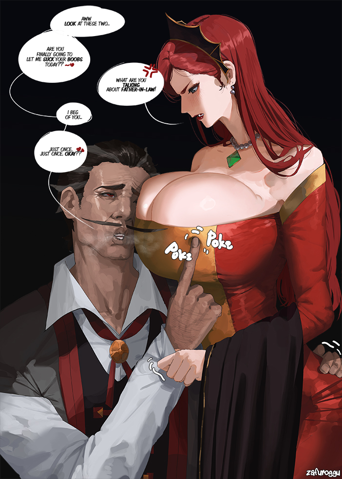 big_breastsmodesperate dress father-in-law_and_daughter-in-law father_and_daughter father_in_law hair_ornament holding_breast huge_breasts incest lactating lactation large_breasts long_hair milf mommy mushoku_tensei mushoku_tensei:_isekai_ittara_honki_dasu netorare ntr pathetic_male poking_breasts red_hair sexual_harassment tight_clothing tight_fit zafuroggu zafuroggu