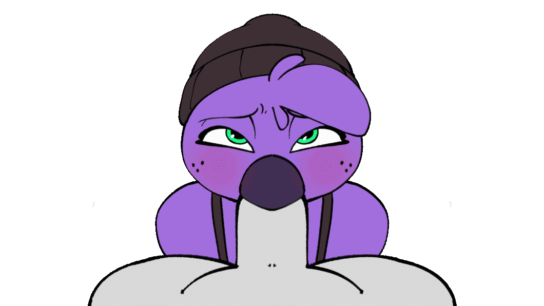 1boy 1boy1girl 1girls animated anthro beak beanie beat_banger big_penis bird_girl blowjob blowjob_pov blush deepthroat female freckles furry furry_female furry_only green_eyes grey_background komdog looking_at_viewer looking_up male male/female male_pov oral oral_penetration oral_pov oral_sex penis pov pov_blowjob purple_body purple_fur purple_hair transparent_background unknown_male white_fur zoe_monroe