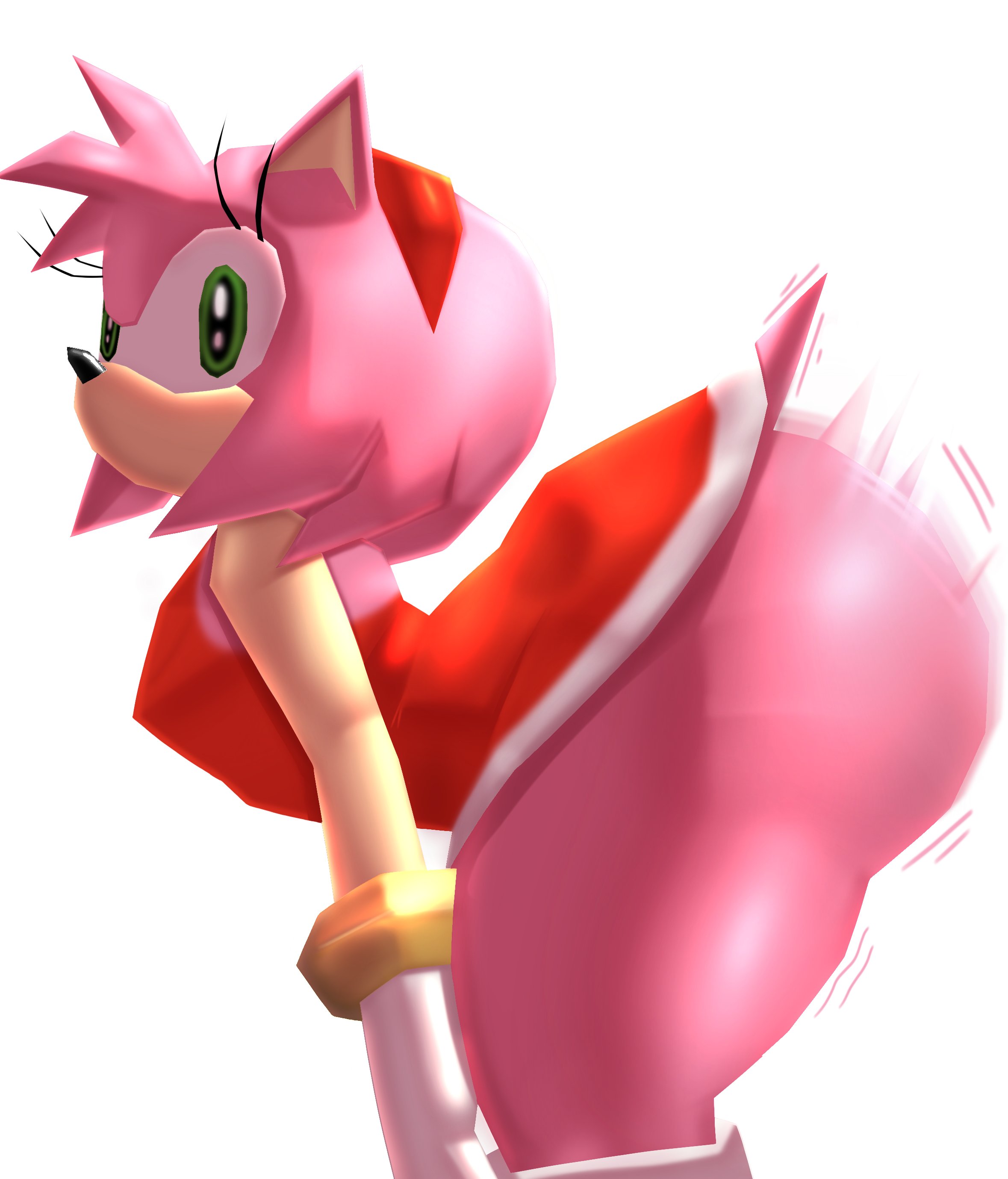 1girls, 1lastshadow1, amy rose, anthro, ass, bent over, big ass, bottom heavy, bottomless, bottomless skirt, bouncing ass, breasts, bubble butt, clothing, dress, fat ass, female, female only, furry, furry only, hedgehog, huge ass, large ass, looking at viewer, low poly, massive ass, motion blur, motion lines, no panties, sega, side view, solo, sonic (series), sonic adventure, sonic the hedgehog (series), tail, thick ass, thick thighs, thunder thighs, twerking, wide hips