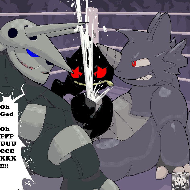 2010 aggron anthro argon_vile banette cum furry male multiple_males nintendo no_humans pokemon pokemon_(species) rhydon yaoi