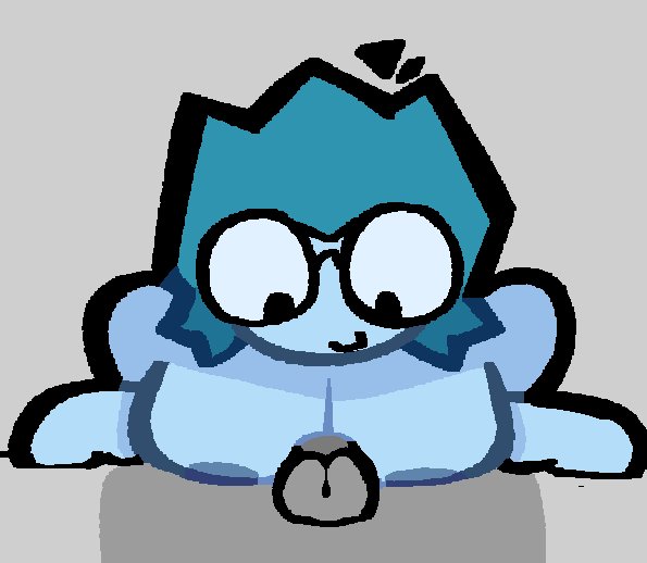 anon blue_body blue_hair blue_skin boobjob evilincarn8te ghost ghost_girl glasses original_character tagme titjob