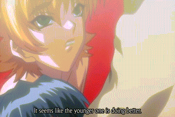 :>=, 1boy, 2girls, angry, angry expression, angry eyes, angry face, animated, blonde hair, blue eyes, blue hair, chewing cum, clothed female nude male, collar, crying, crying with eyes open, cum, cum in mouth, fellatio, female, femsub, green eyes, hair, igawa asagi, igawa sakura, lowres, male, maledom, murakami teruaki, oral, penis, rape, sex slave, slave, stray pubic hair, submission, submissive, submissive female, subtitled, taimanin (series), taimanin asagi, tears, teenage female, teenager, young