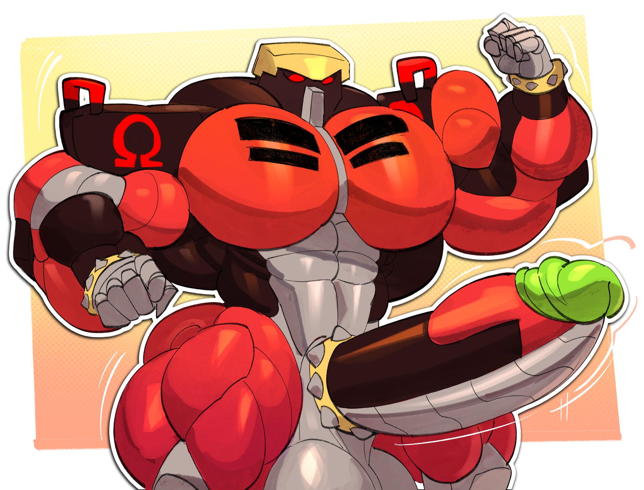 1boy, 1boys, big muscles, cock, cock ring, dick, dymitr3, e-123 omega, huge muscles, hyper, hyper genitalia, hyper muscles, hyper penis, male, male focus, male only, muscles, muscular, penis, robot, sega, solo, solo focus, solo male, sonic (series), sonic the hedgehog (series)