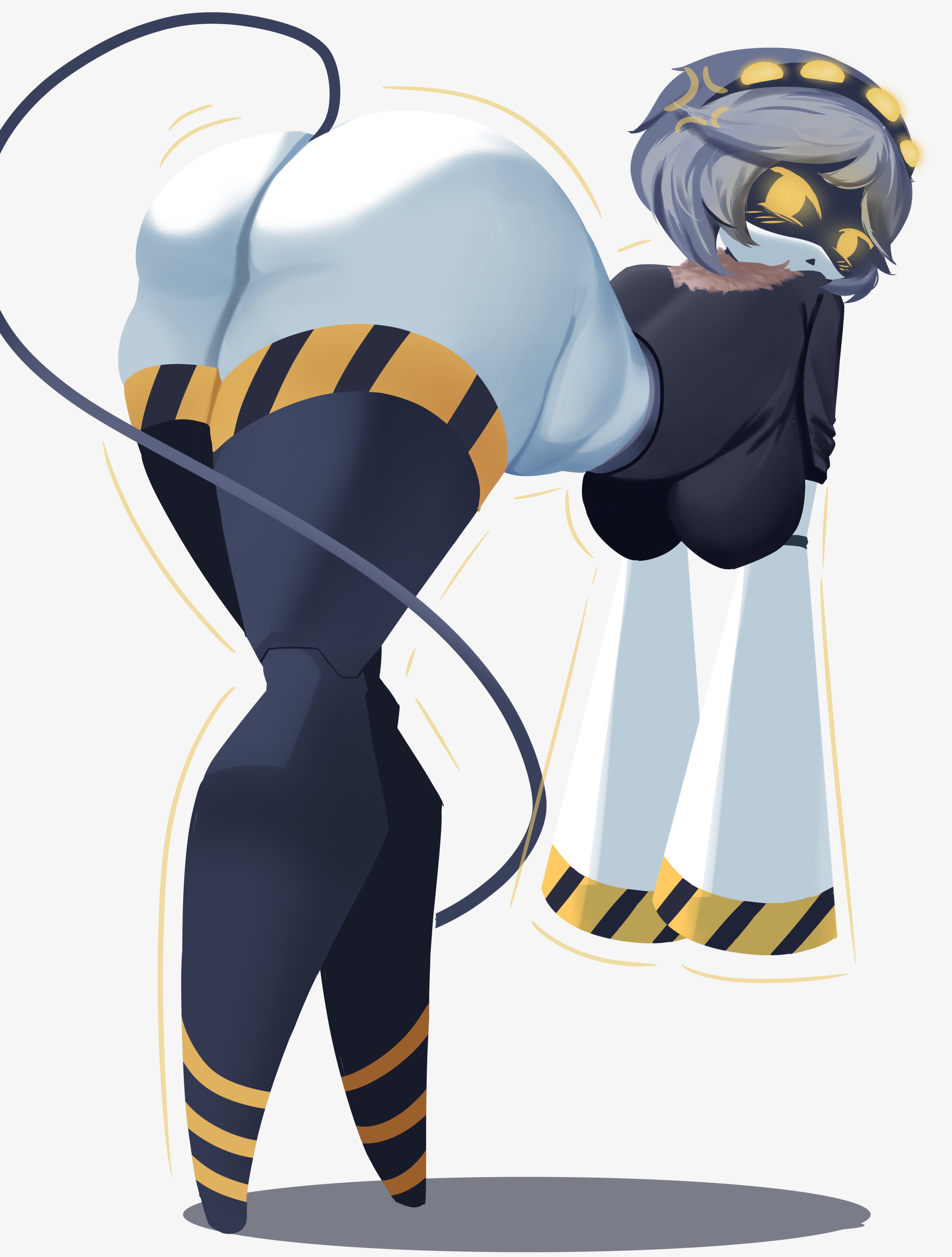 1girls, alaki zezo, ass, ass focus, bending over, bent over, disassembly drone, female, female only, humanoid, humanoid female, humanoid only, murder drones, robot, robot girl, robot humanoid, screen face, sega, solo, sonic (series), tagme, v (murder drones)