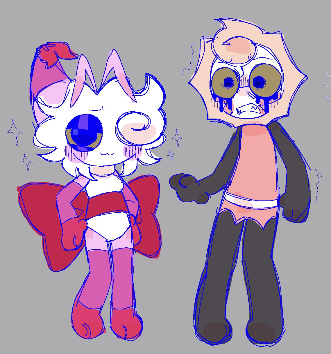 dandy's world, glisten (dandy's world), male only, role reversal, shrimpo (dandy's world), swap au, torturedbyexi