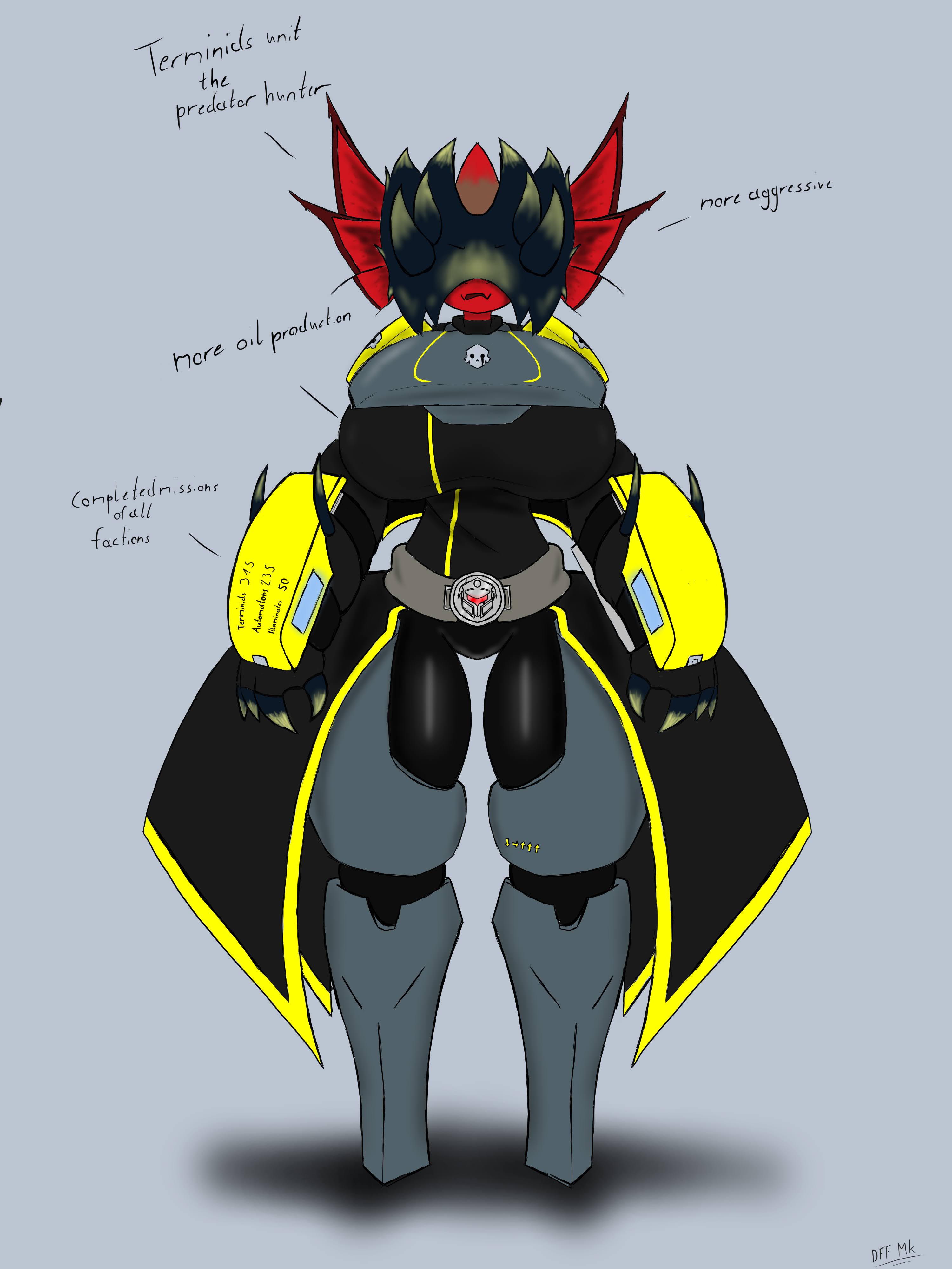 big breasts, breasts, female, germarokai, helldivers, helldivers 2, huge breasts, terminid