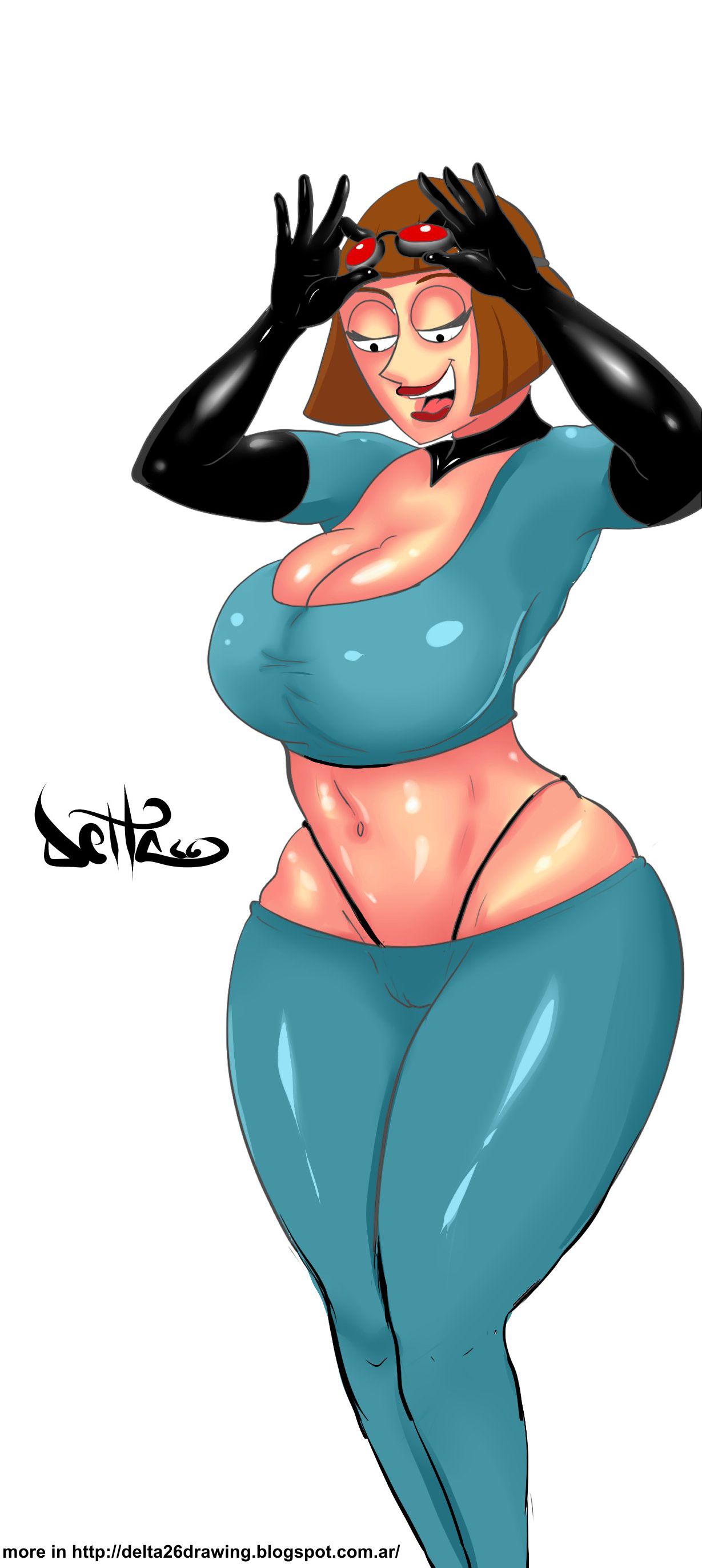 1girls, ass, breasts, cameltoe, cleavage, curvy, danny phantom, delta26, erect nipples, female, glasses, goggles, huge areolae, huge ass, huge breasts, madeline fenton, milf, nickelodeon, nipples, puffy nipples, pussy, red lipstick, short hair, thick lips, voluptuous, wide hips