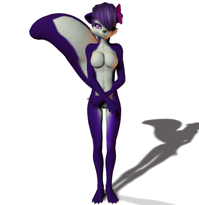 3d anthro color female female_only fifi_la_fume furry skunk solo tiny_toon_adventures unrealfox warner_brothers