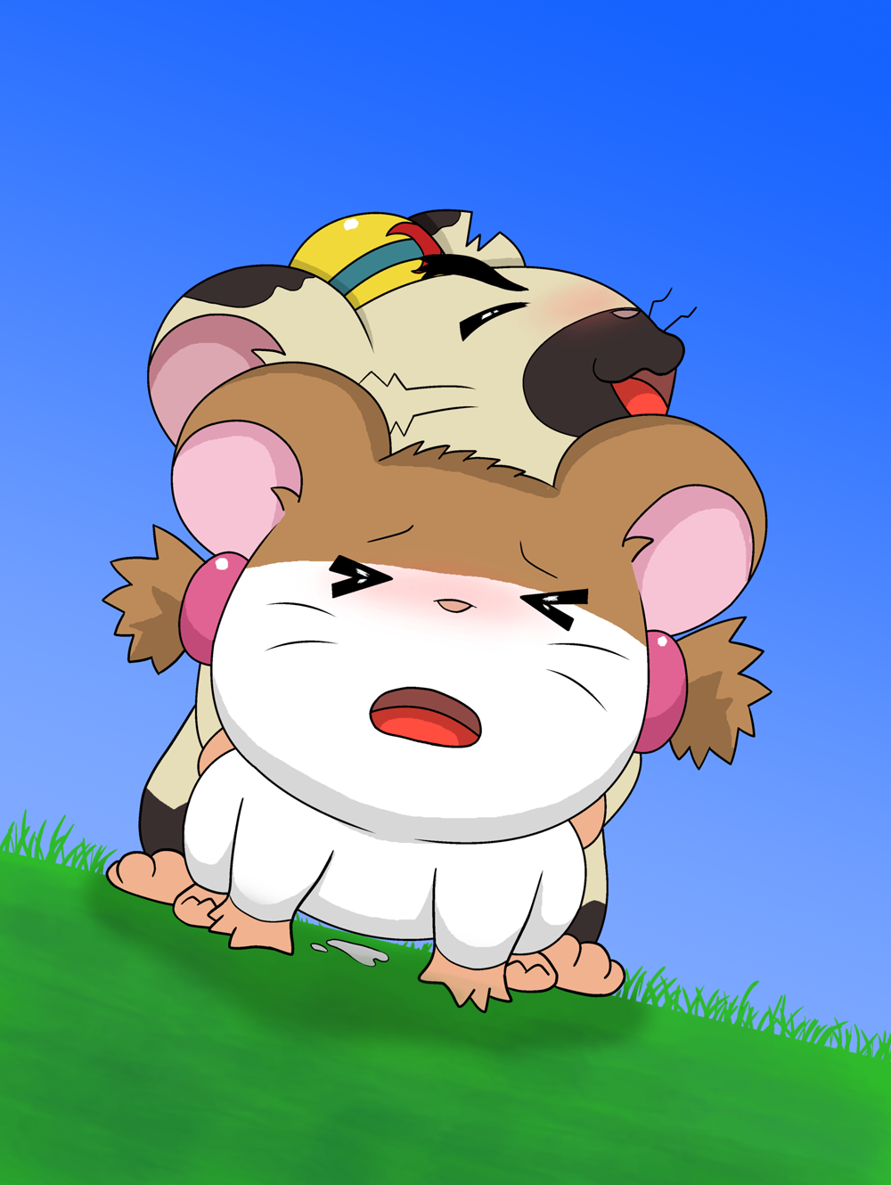 blush boss_(hamtaro) cum doggy_style hamster hamtaro_(series) sex shadowlink350 sparkle_(hamtaro) tagme